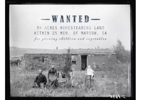Wanted: 3+ Acres Homesteading Land